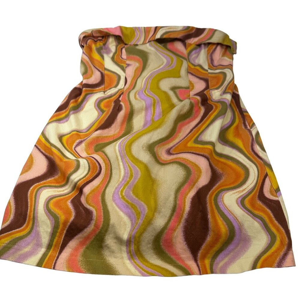 Wild Fable Women's Size Medium Dress Tube Bodycon Twill Straps Multicolor New
